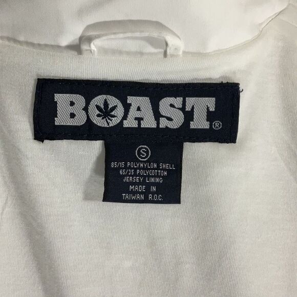 NWT VTG BOAST White Zip Up Lined Windbreaker Jacket Savannah Yacht Club Sz Small - Picture 7 of 8